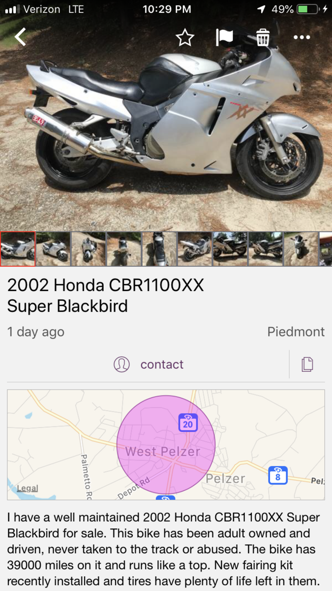 Honda 2024 blackbird craigslist