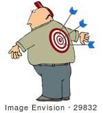 29832-clip-art-graphic-of-a-man-with-arrows-stuck-in-the-bullseye-on-his-back-by-djart.jpg