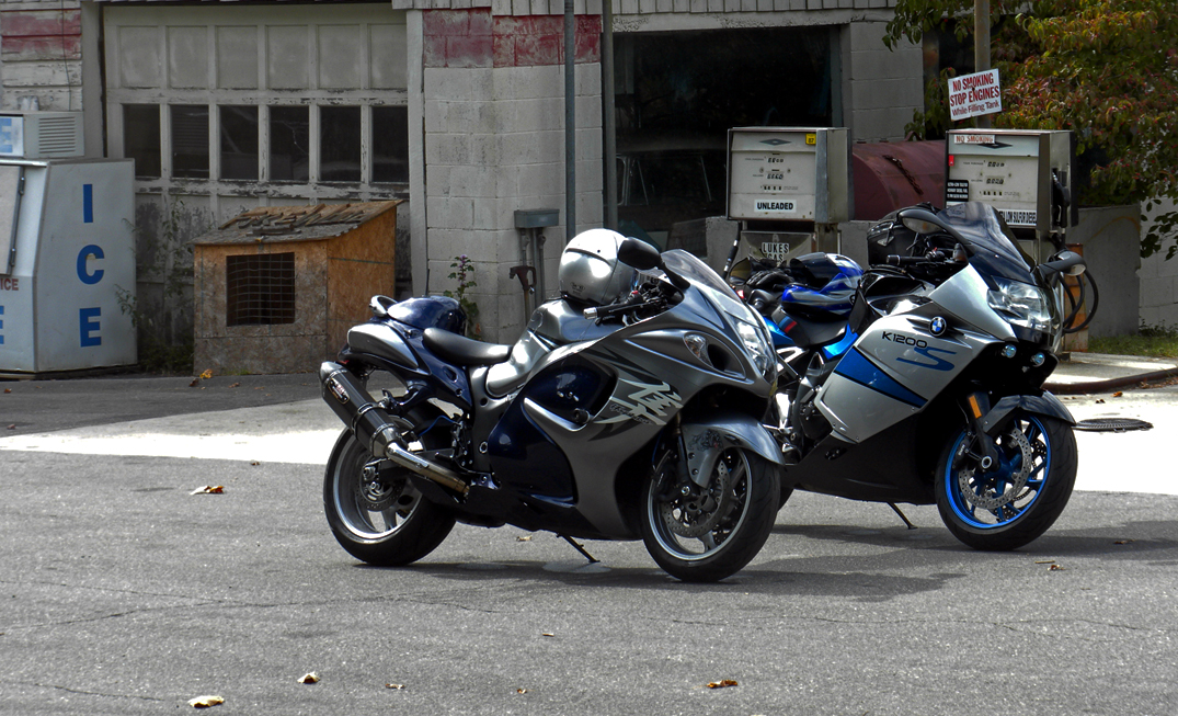 BMW & BUSA at Old Gas Station - small.jpg