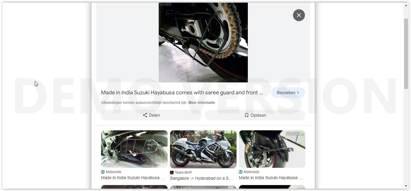 Suzuki Hayabusa India with Saree guard and front plate holder Screen Shot 12-16-23 at 05.34 PM.JPG