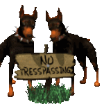 Post-12-65133-dobermans No Trespassing Md Clr