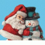 Post-12-94211-father Christmas   Snowman Resized 128