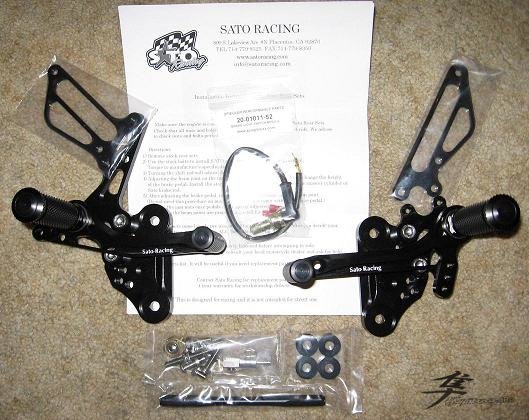 Post-11-11601-12 Sato Racing Black Rearsets  35mm Up  35mm Back