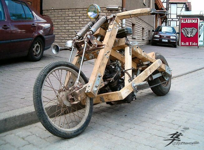 Post-6-04874-wooden Motorcycle